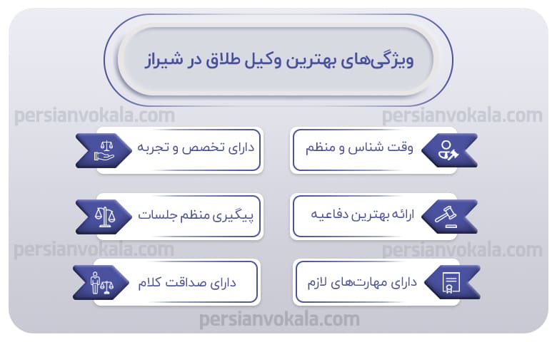 اینفوگرافیک بهترین وکیل طلاق در شیراز