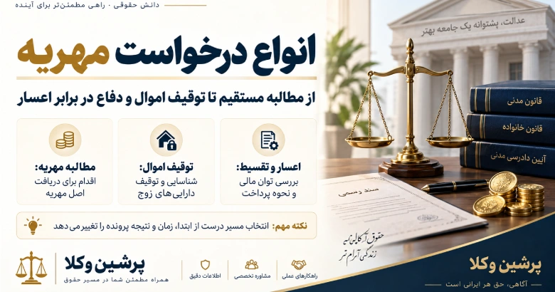 انواع درخواست مهریه