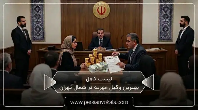 10 تا از بهترین وکیل مهریه در شمال تهران (آپدیت 1405) ⚖️