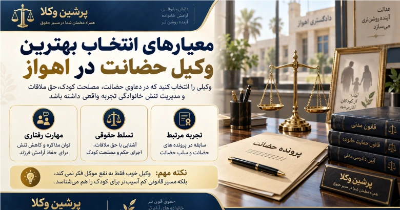 معیارهای انتخاب بهترین وکیل حضانت در اهواز