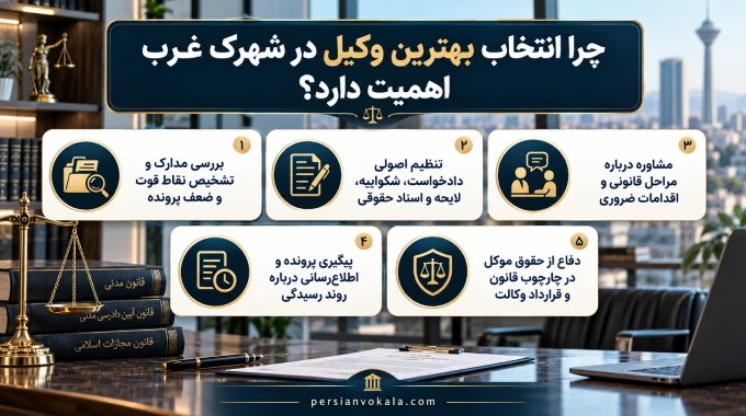 چرا انتخاب بهترین وکیل در شهرک غرب اهمیت دارد؟